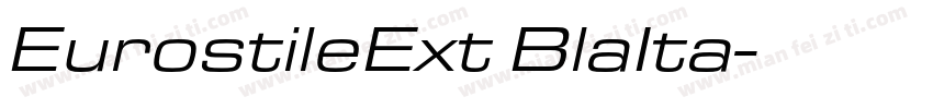 EurostileExt BlaIta字体转换